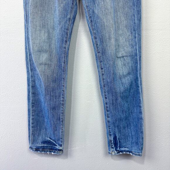 Frame Denim Le Boy Jeans Beckham Wash Size 27 Distressed Ankle High Rise Denim - Picture 4 of 13